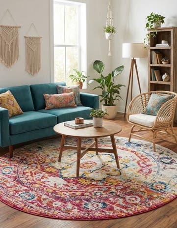 7' 10 x 7' 10 Madeline Vintage Round Rug
