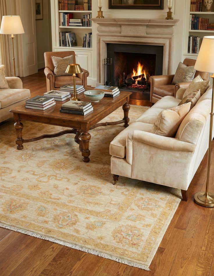 Detail image of 4' 11 x 6' 4 Kaizar Wool Rug