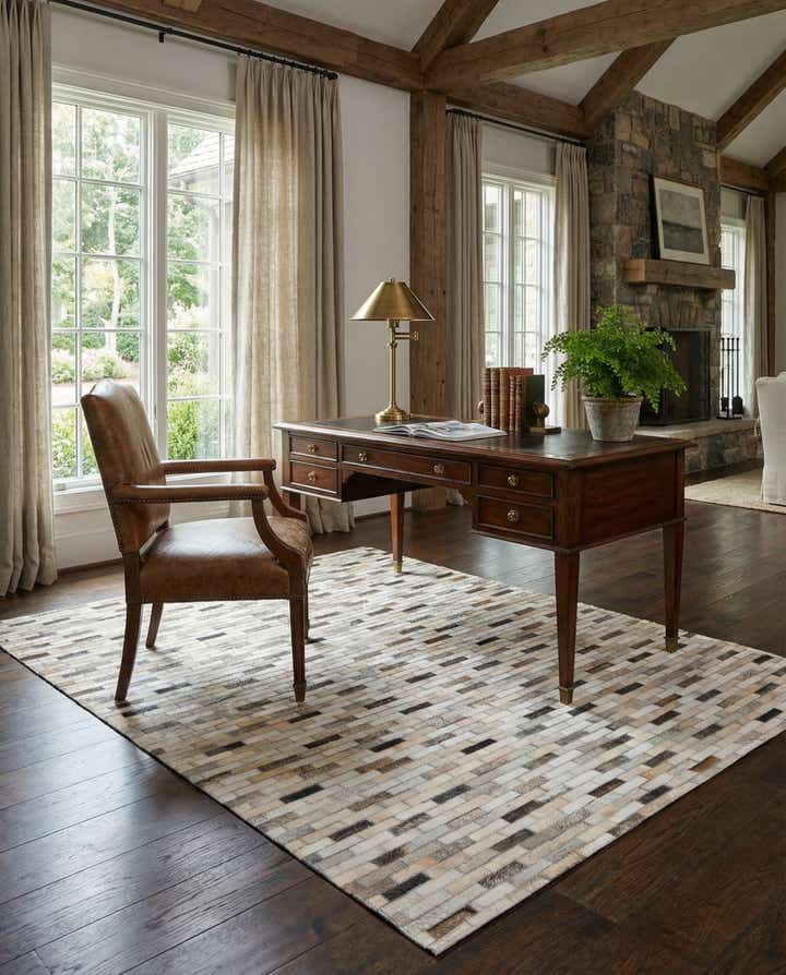 4' x 5' 11 Cowhide Stocks Rug