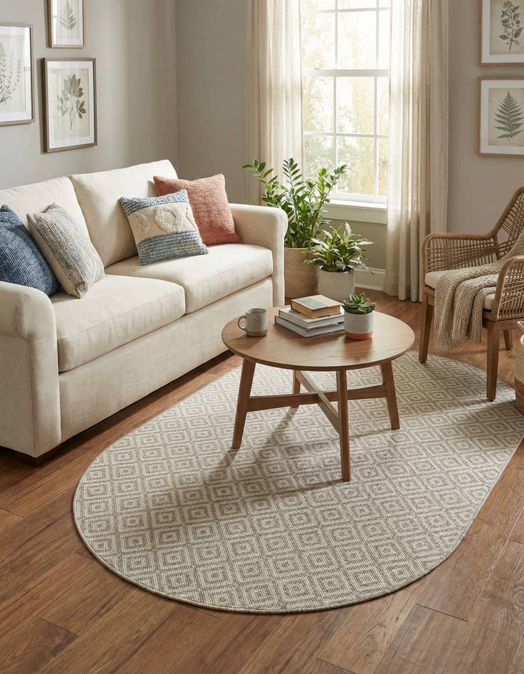 Detail image of 5' 3 x 8'  Washable Jill Zarin Costa Rica Indoor / Outdoor Oval Rug