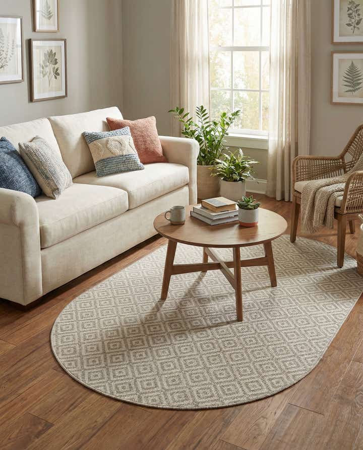 5' 3 x 8' Easy-Clean Jill Zarin Costa Rica Indoor / Outdoor Oval Rug