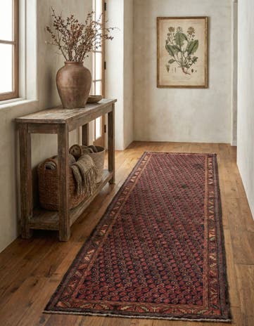 3' 7 x 10' Hand Knotted Shahsavand Persian Wool Runner Rug