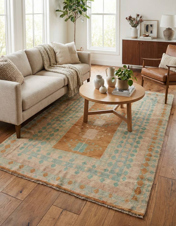 Detail image of 5' 4 x 7' 3  Hand Knotted Darya Wool Rug