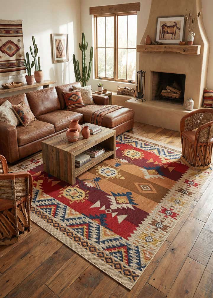 10' x 10' Easy-Clean Baja Indoor / Outdoor Square Rug