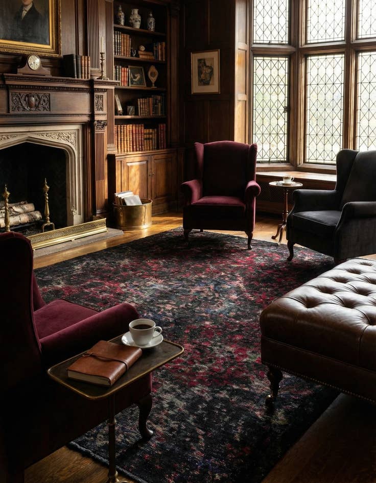 Detail image of 4' 9 x 6' 8 Vintage Royal Wool Rug