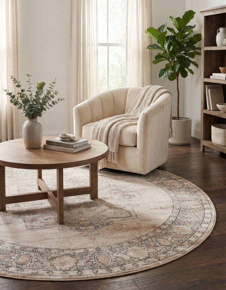 Detail image of 7' 10 x 7' 10 Oregon Round Rug