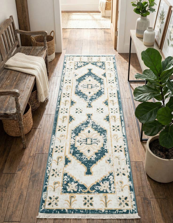 Detail image of 2' x 6' Nain Design Runner Rug