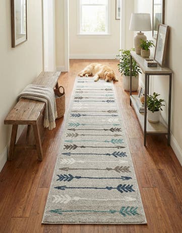 Light Gray Equinox Runner Rug