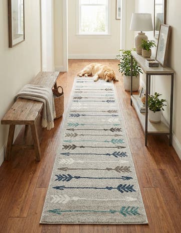 Light Gray Equinox Runner Rug
