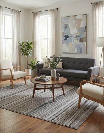 Gray Gemstone Square Rug