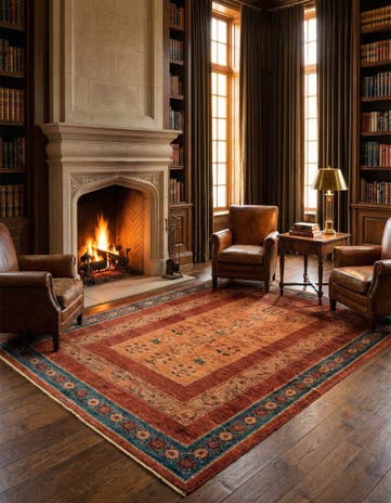 4' 7 x 8' 3 Luribaft Wool Rug
