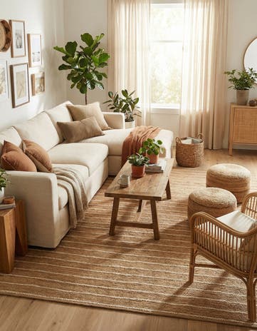 7' 10 x 10' Hand Braided Laurel Handwoven Jute Rug