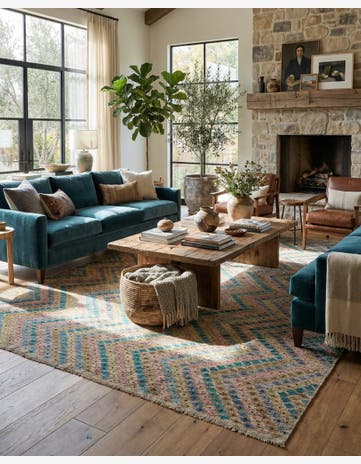 9' 6 x 13' 5 Hand Woven Kilim Modern Wool Rug