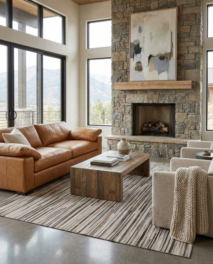 5' 2 x 8' Cowhide - Patchwork Rug