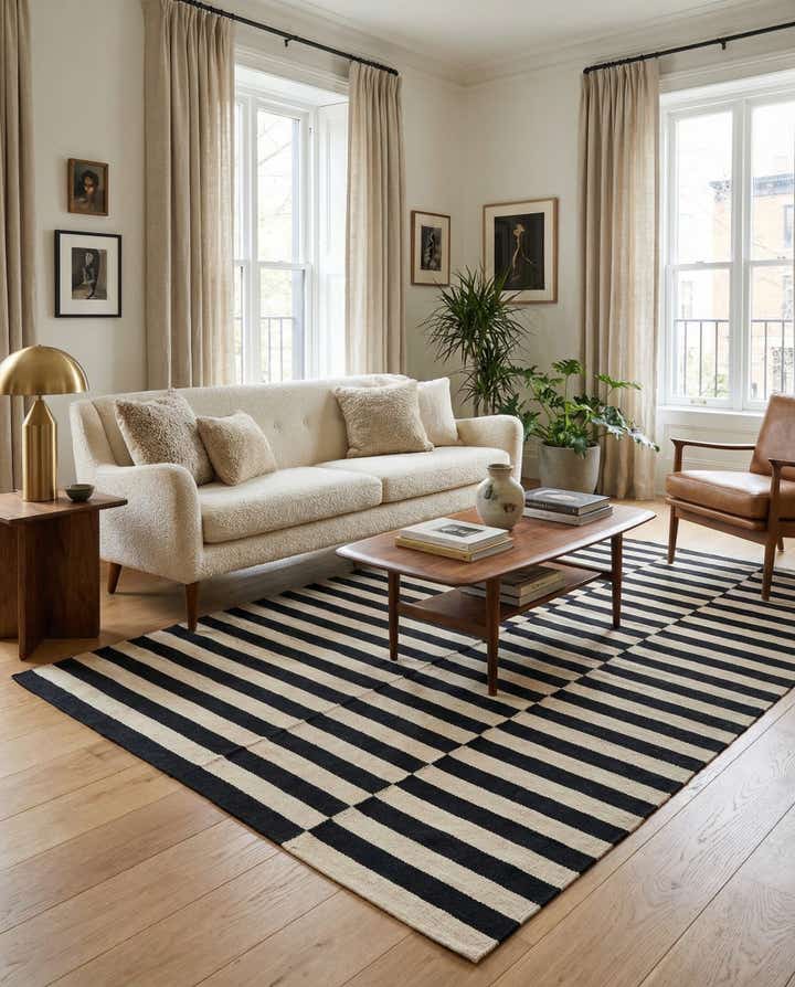 5' 6 x 7' 10 Hand Woven Kilim Modern Wool Rug