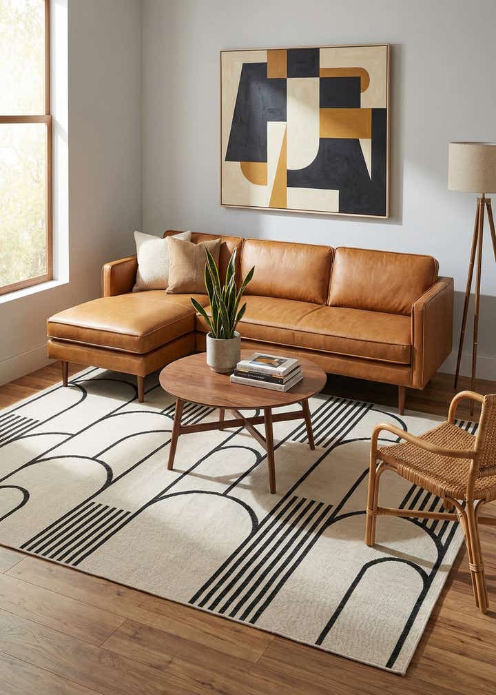 7' 10 x 10' Easy-Clean Modern Indoor / Outdoor Rug