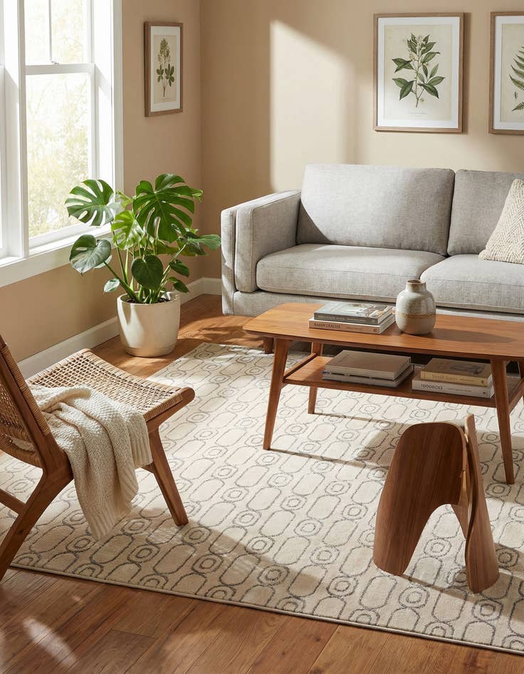 Detail image of 7' 10 x 7' 10 Vogue Geo Square Rug