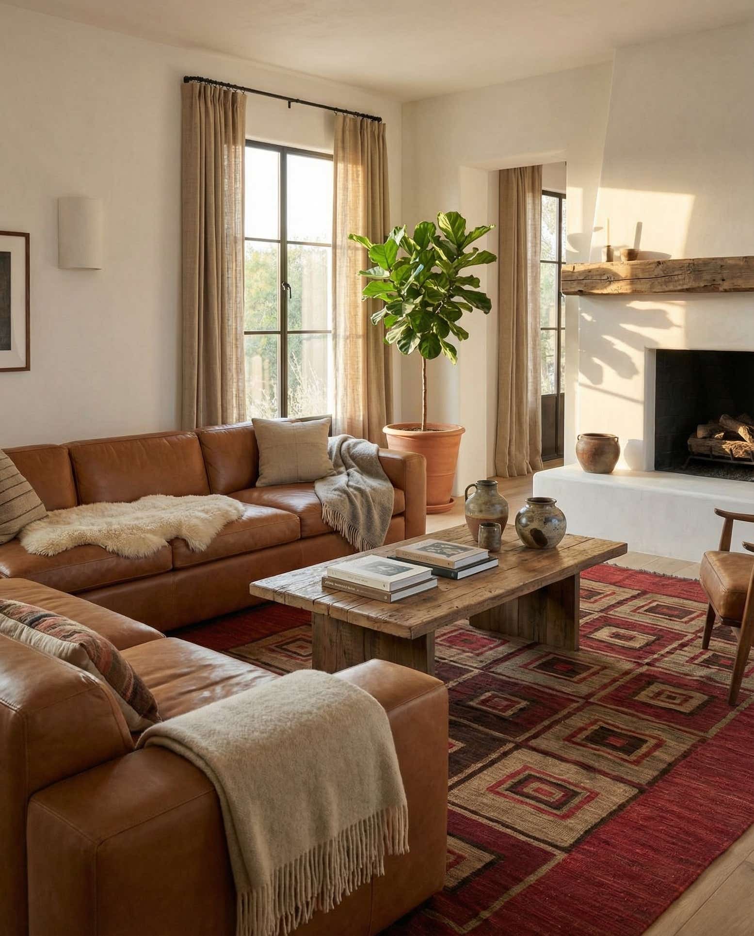 6' 7 x 8' 6 Hand Woven Kilim Modern Wool Rug