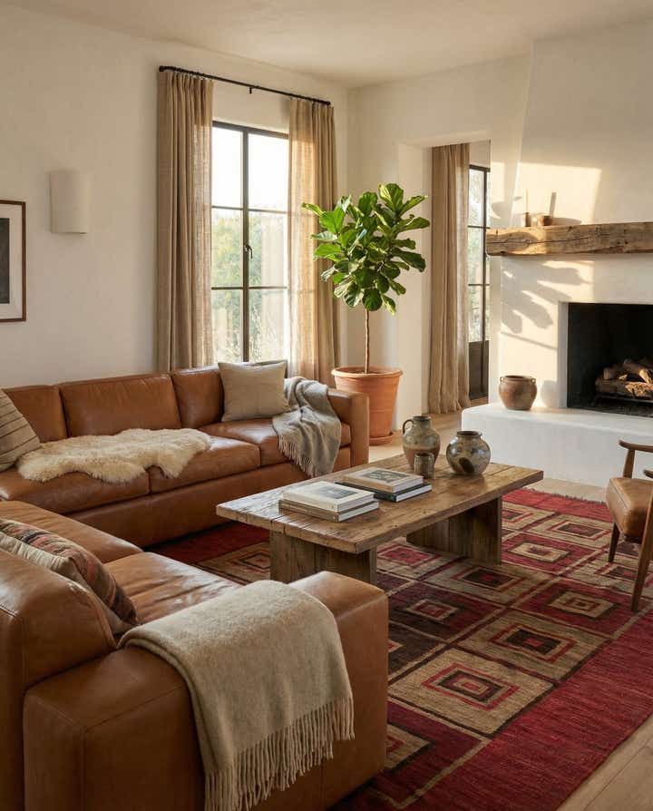 6' 7 x 8' 6 Hand Woven Kilim Modern Wool Rug