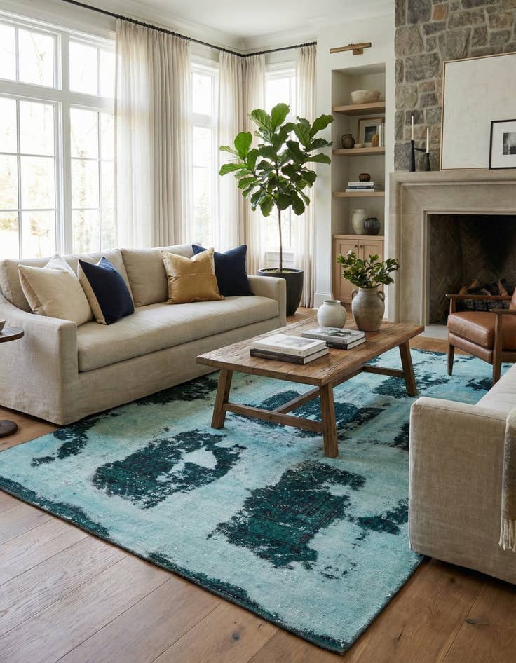 Detail image of 6' 3 x 10'  Hand Knotted Ultra Vintage Persian Wool Rug