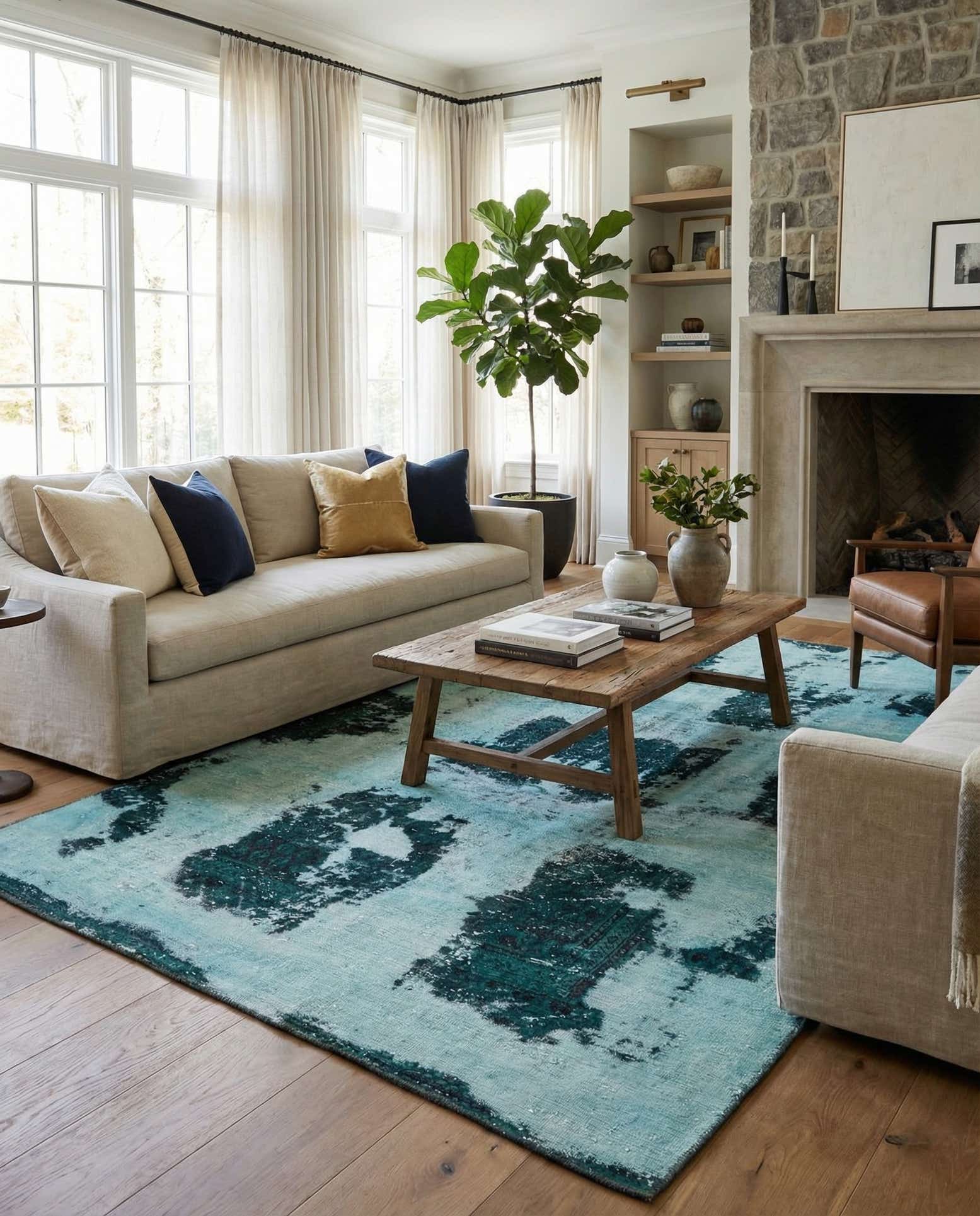 6' 3 x 10' Hand Knotted Ultra Vintage Persian Wool Rug
