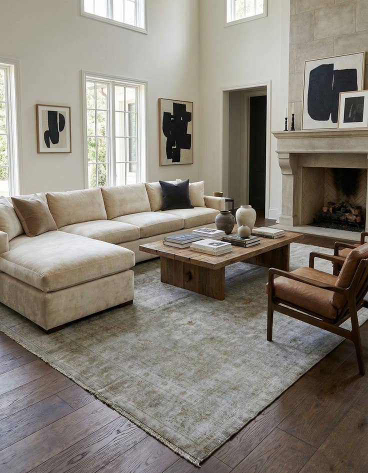 Detail image of 7' 7 x 10' 7 Hand Knotted Ultra Vintage Persian Wool Rug