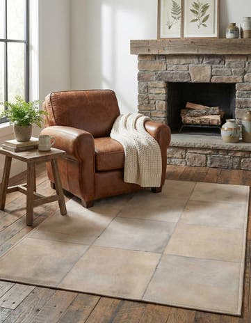 2' 1 x 3' 1 Cowhide Leather Rug