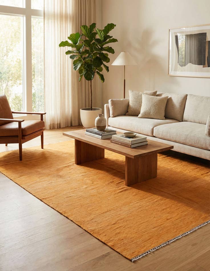 Detail image of  6' 6 x 9' 9  Hand Woven Kilim Modern Wool Rug