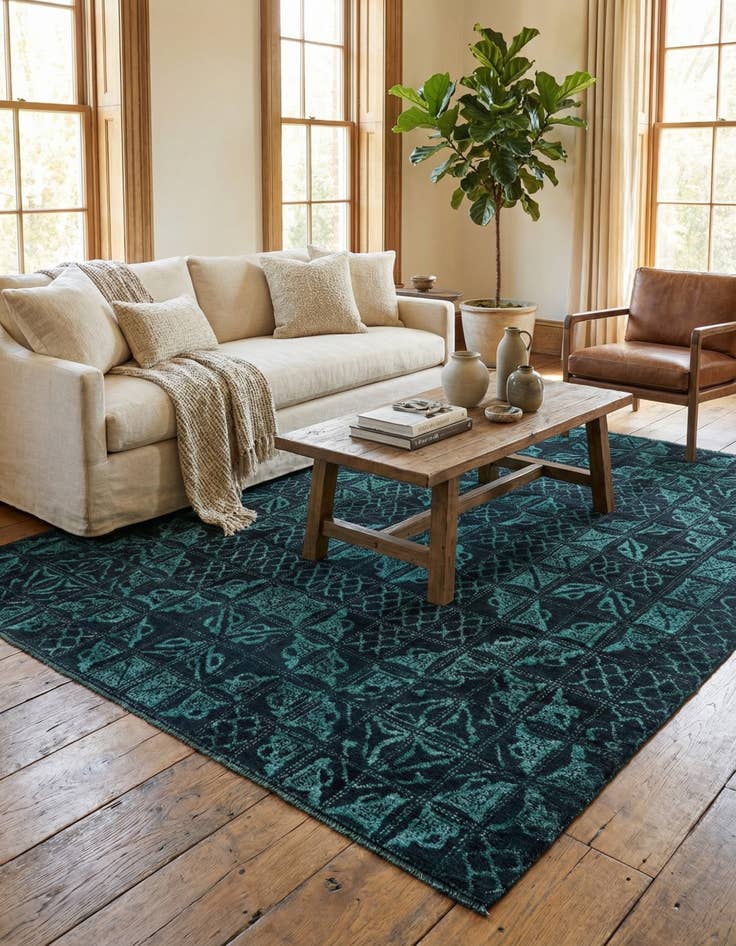 Detail image of 8' x 10'  Hand Knotted Darya Rug