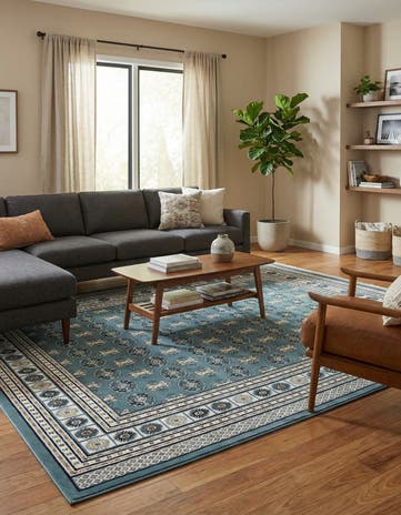 Aegean Blue Nain Design Rug