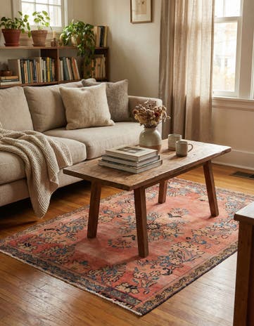 3' 7 x 5' 6 Hand Knotted Ultra Vintage Persian Wool Rug