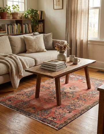 3' 7 x 5' 6 Hand Knotted Ultra Vintage Persian Wool Rug