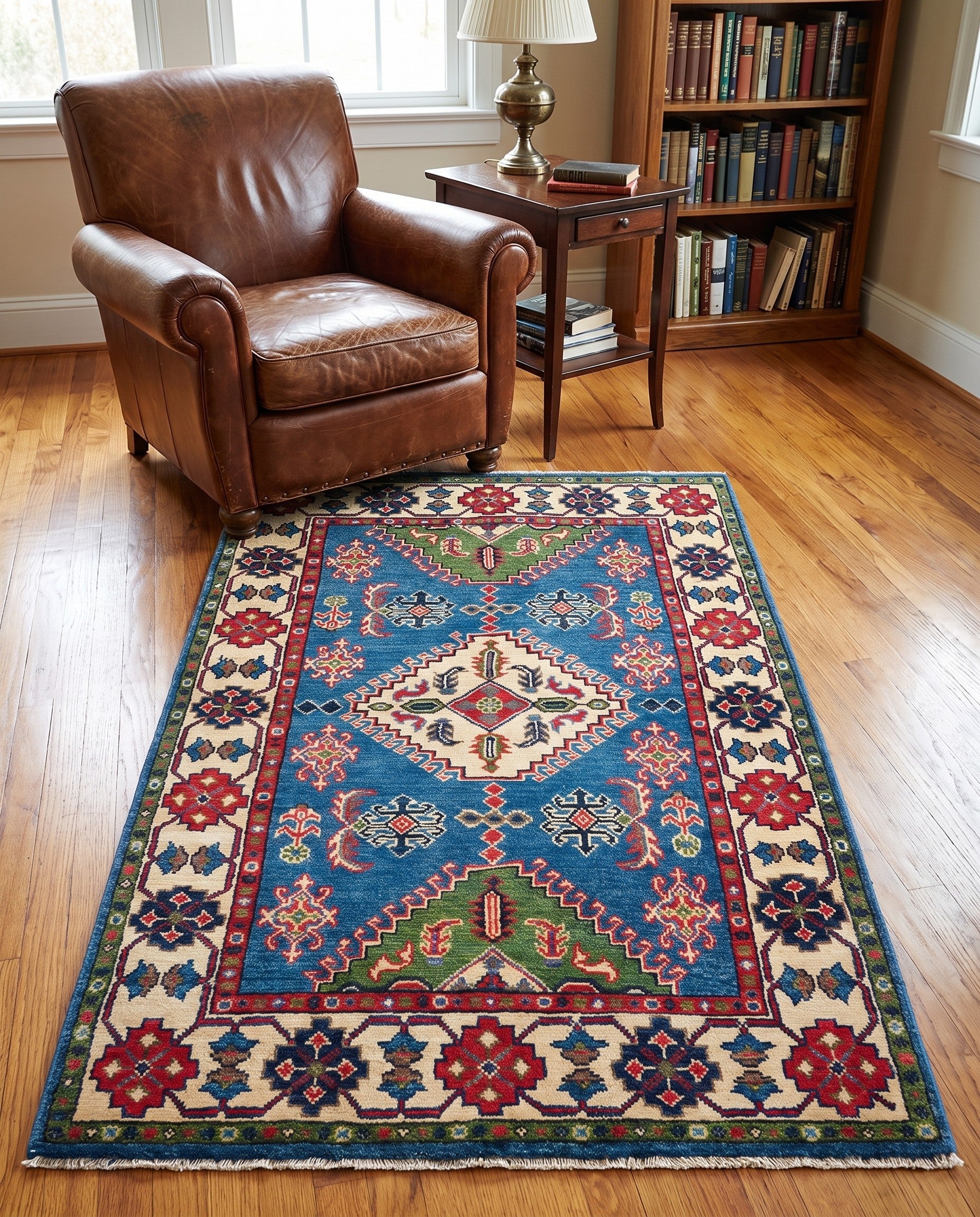 3' 2 x 5' 3 Hand Knotted Kazak Rug