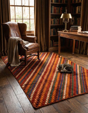 5' 6 x 8' Hand Knotted Balouch Wool Rug