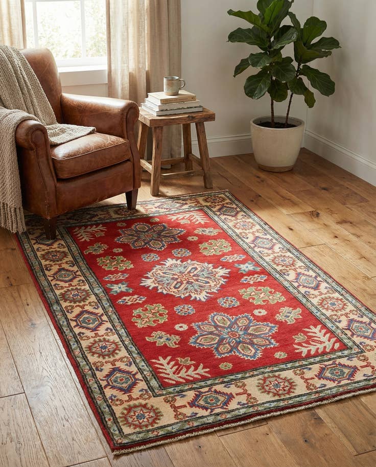 Detail image of 3' 3 x 5' 5 Hand Knotted Kazak Rug