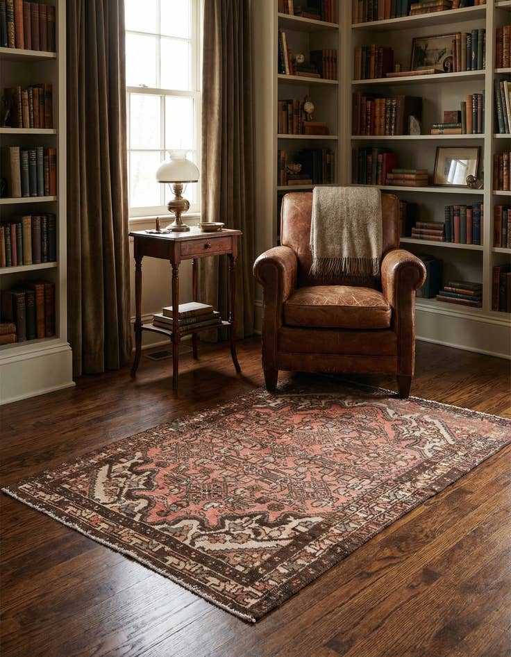 Detail image of 3' 5 x 4' 10  Hand Knotted Ultra Vintage Persian Wool Rug