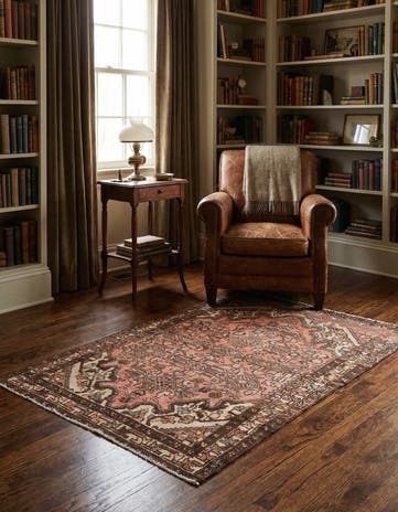 3' 5 x 4' 10 Hand Knotted Ultra Vintage Persian Wool Rug