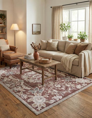 Dusty Rose Eco Traditional Rug