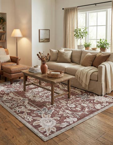 Dusty Rose Eco Traditional Rug