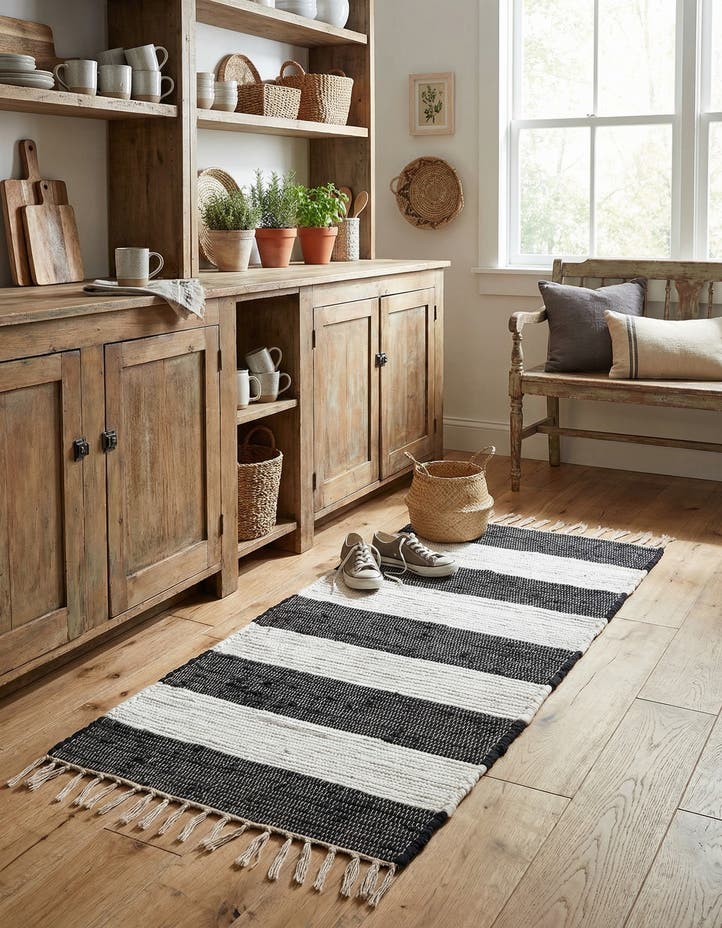 2' x 4' 1 Hand Woven Chindi Rag Runner Rug