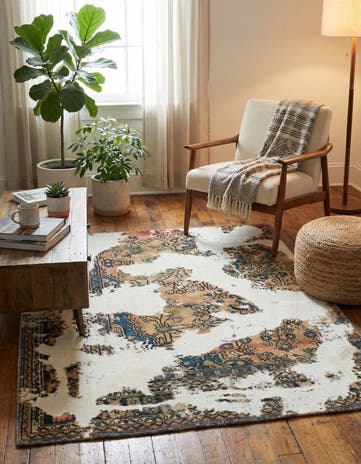 4' 10 x 6' 2 Hand Knotted Ultra Vintage Persian Wool Rug