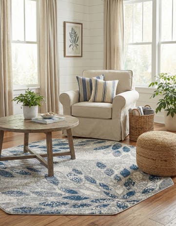 Gray Charleston Octagon Rug