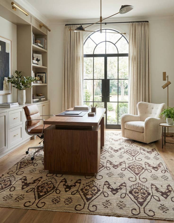 Detail image of 6' x 9'  Hand Knotted Modern Ziegler Rug