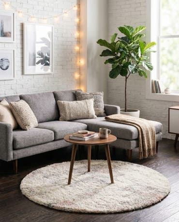  3' 3 x 3' 3 Soft Touch Shag Round Rug