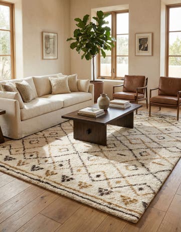 7' 10 x 10' 2 Hand Knotted Moroccan Wool Rug