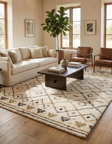 7' 10 x 10' 2 Hand Knotted Moroccan Wool Rug