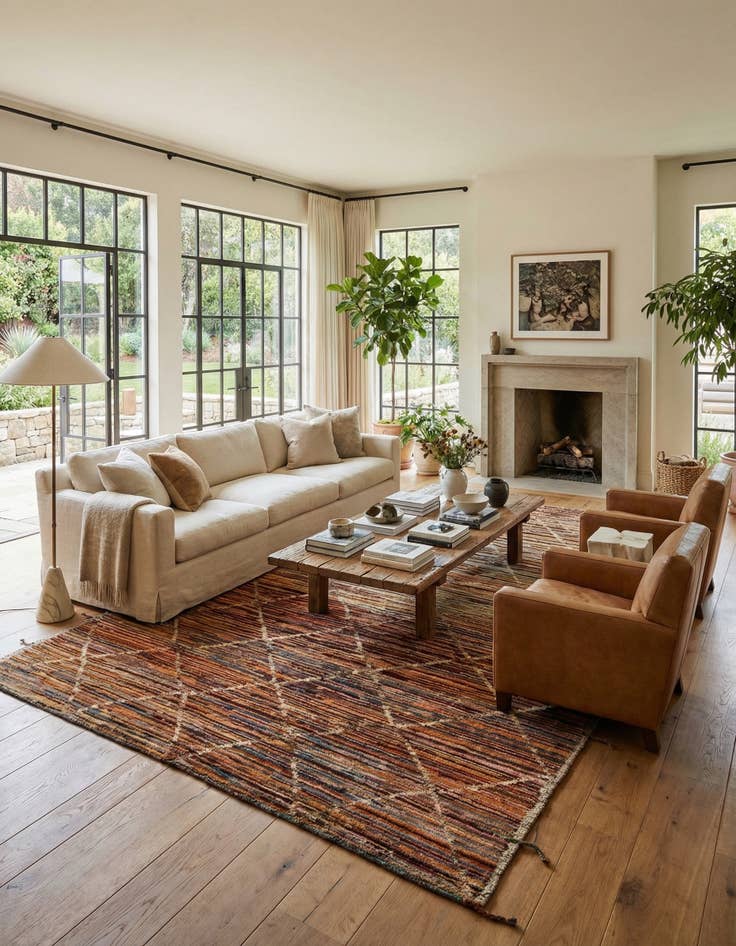 Detail image of  10' 8 x 13' 10  Hand Knotted Moroccan Wool Rug