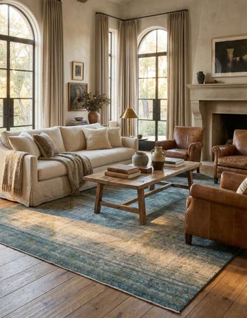 10' x 12' 5 Hand Knotted Ultra Vintage Persian Wool Rug