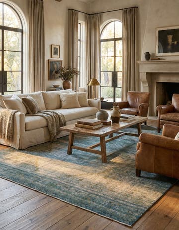 10' x 12' 5 Hand Knotted Ultra Vintage Persian Wool Rug