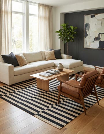 8' 5 x 9' 9 Hand Woven Kilim Modern Wool Rug